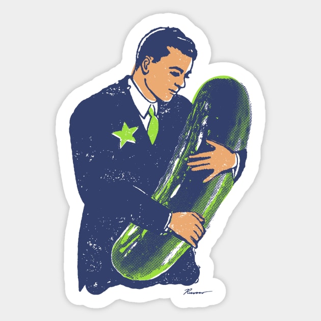 Hold The Pickle - American Oddities #3 Sticker by Will 9 Design